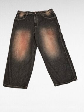 Vitriol Voided Color Black Wash Ultra Wide Baggy Jeans Size 40